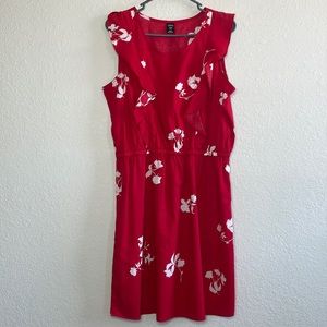 City Streets Ruffle Red Floral Mini Dress